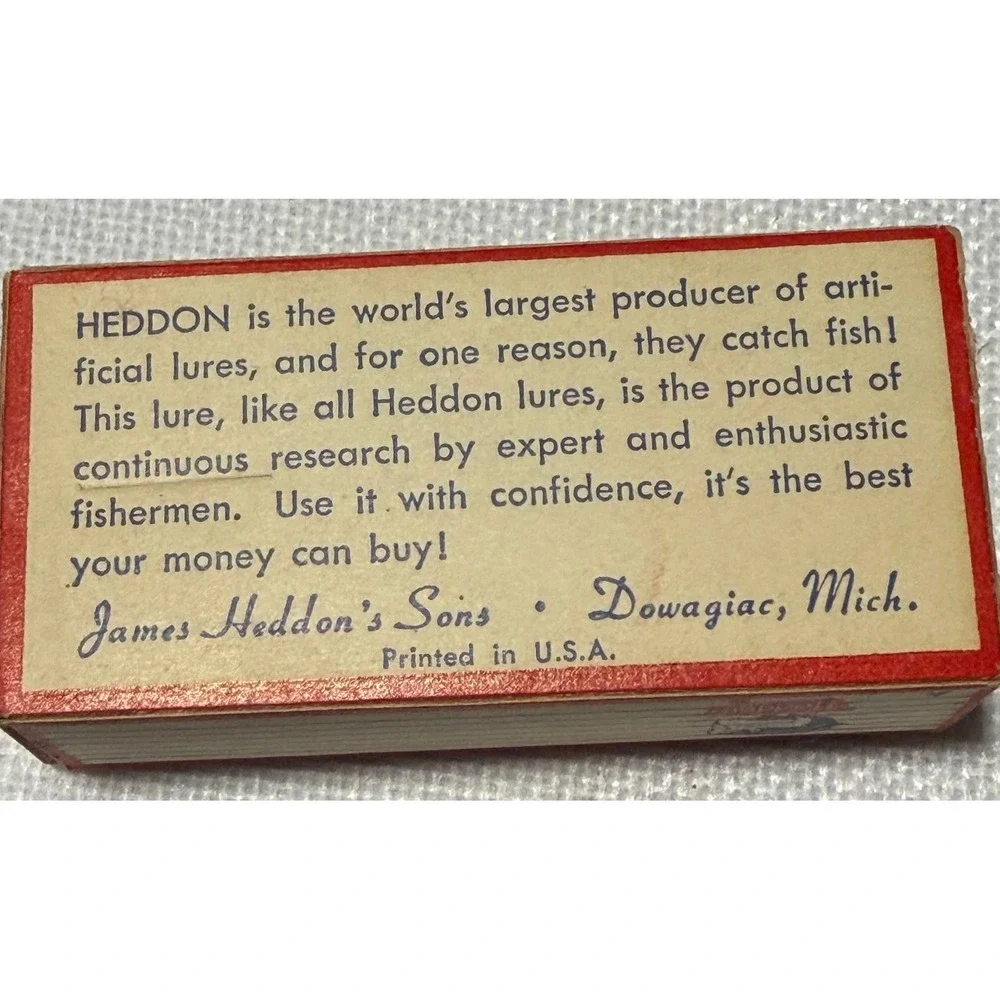 VTG Heddon Tiny Crazy Crawler 320 BWH Fishing Lure with Original Box Black White